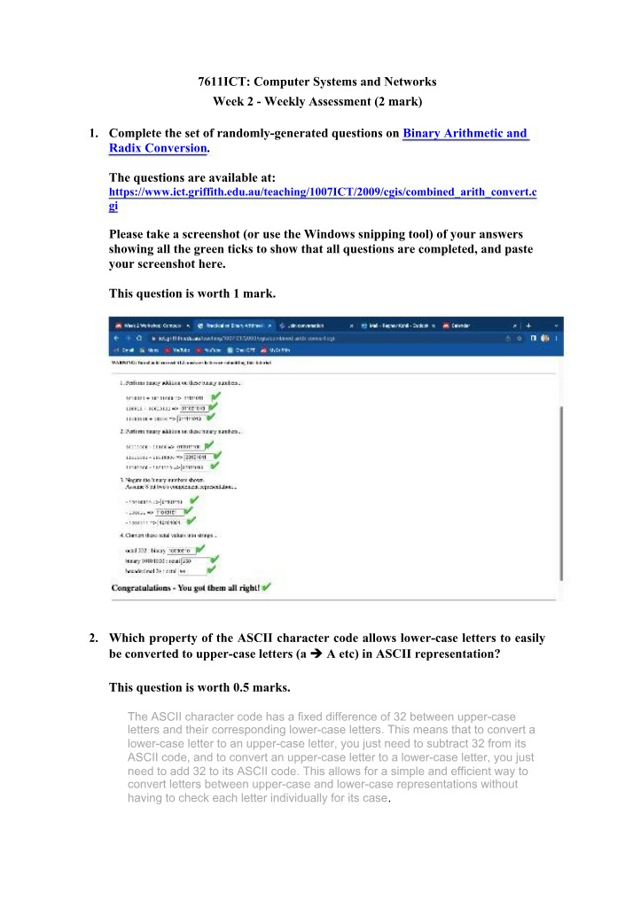 Weekly Assessment for Week 2 - 7611ICT