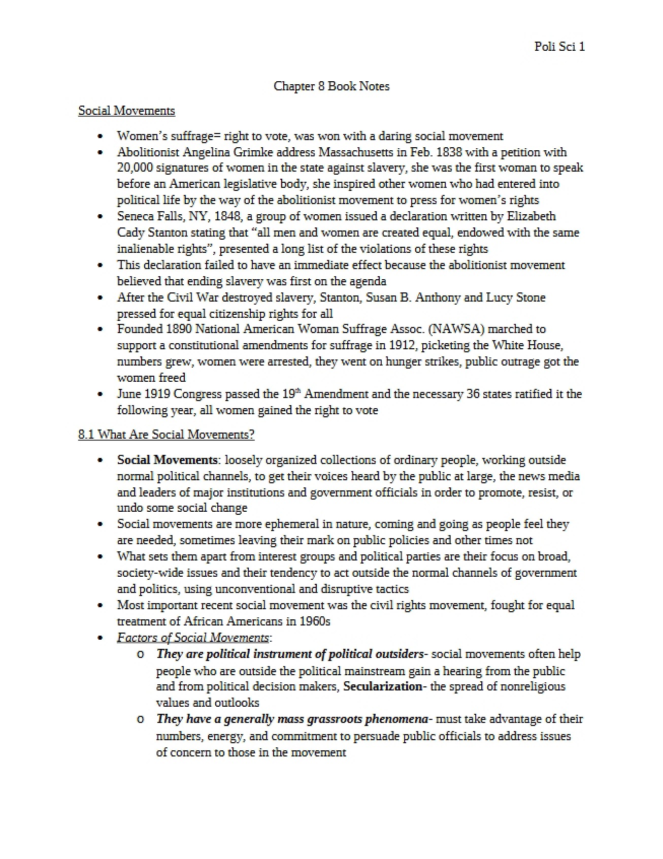 Chapter 8 Notes