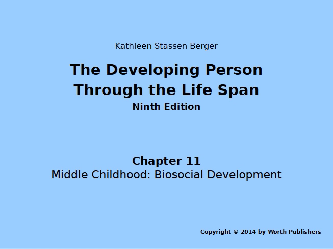 Chapter Eleven Lifespan Development Presentation