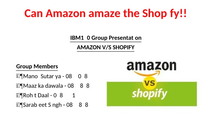 Comparative Analysis - Can Amazon Outshine Shopify