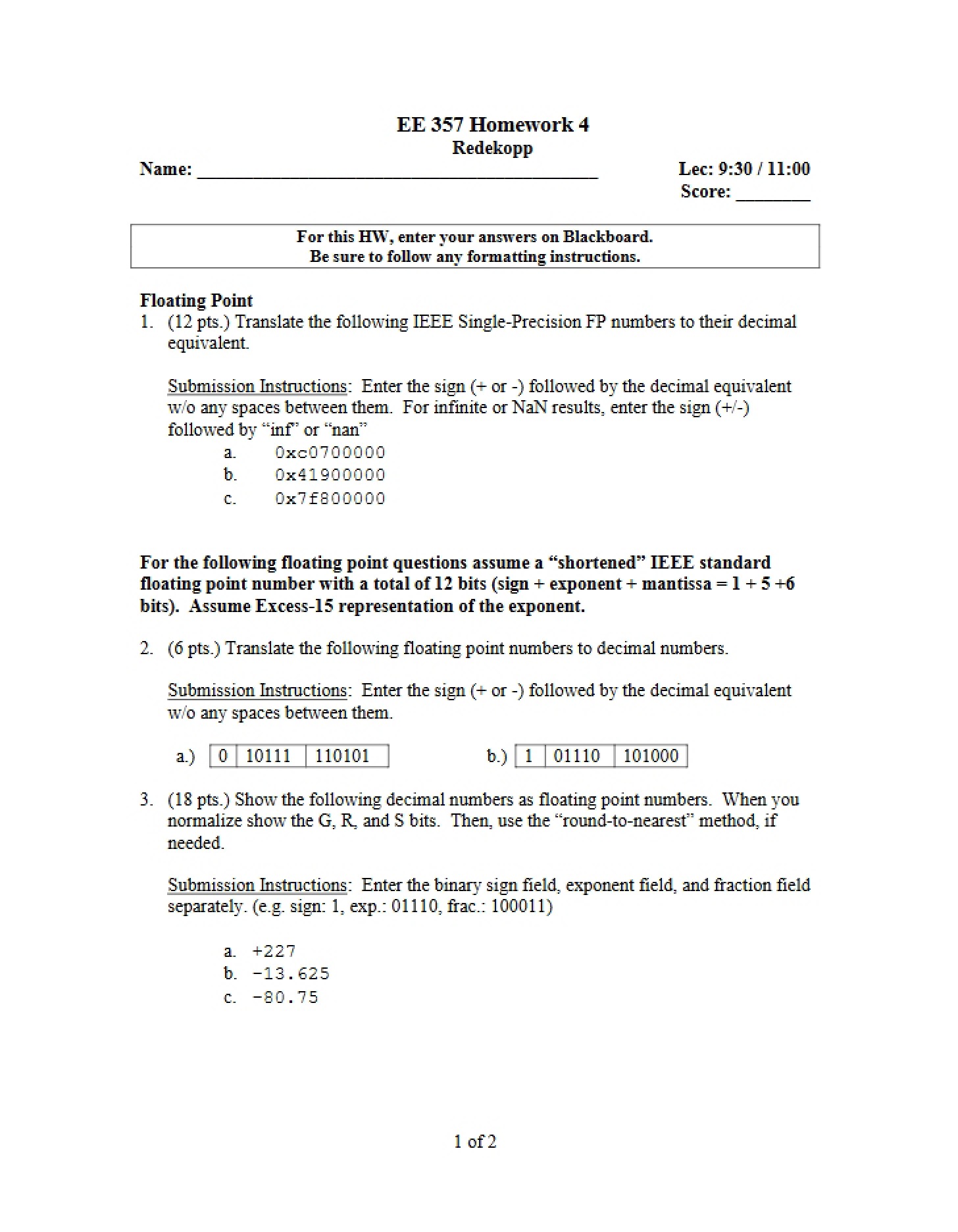 Assignment 4 (EE357)