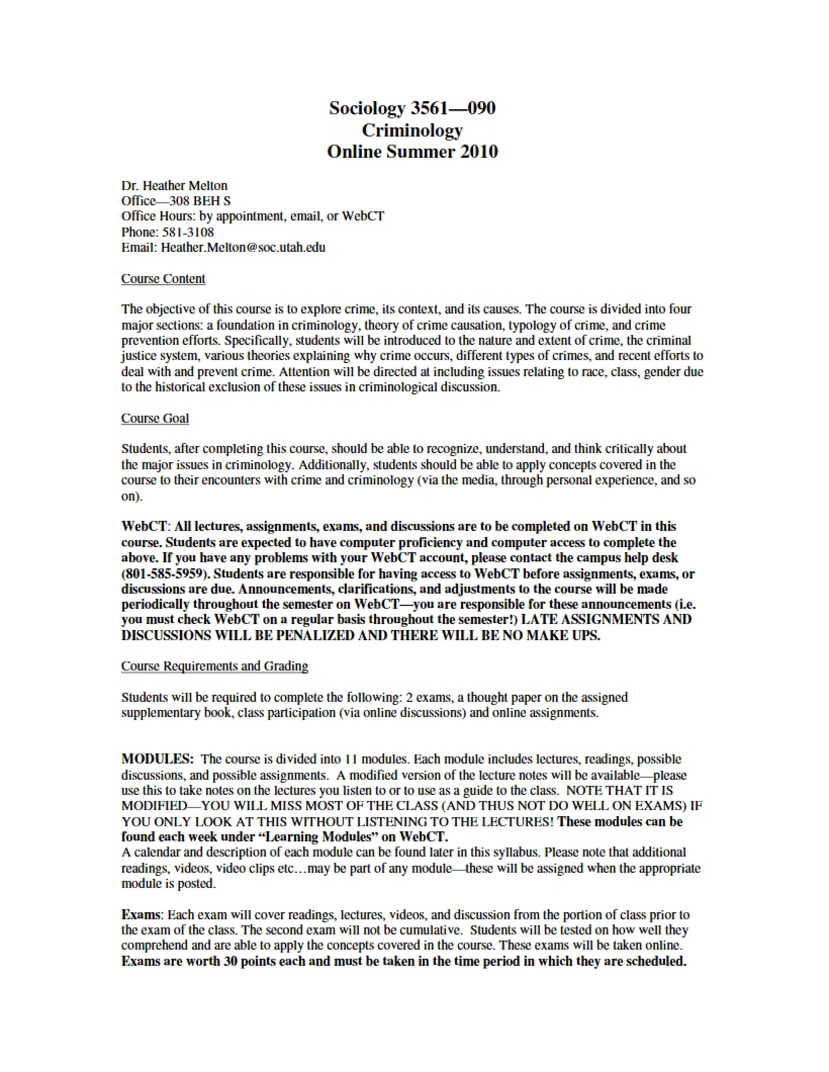 Syllabus for Sociology 3561
