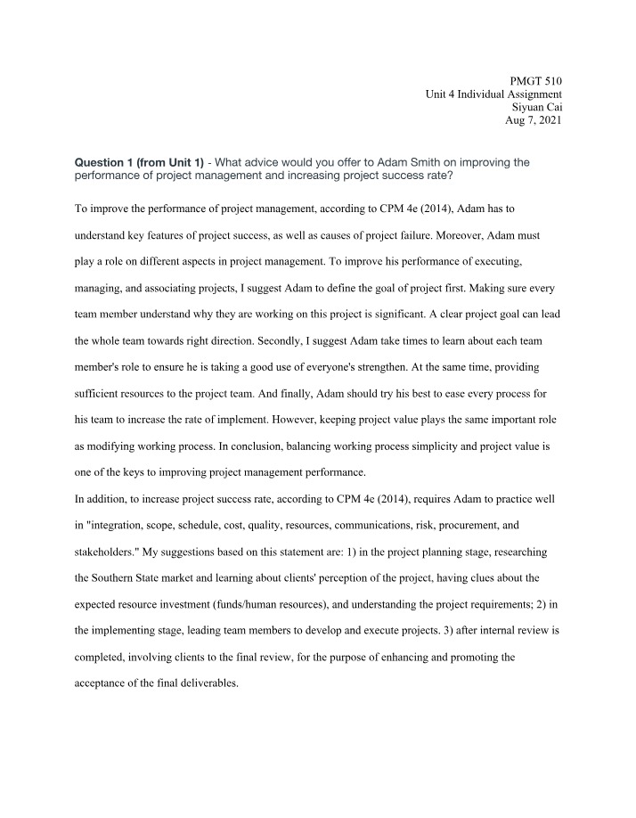 Individual Assignment - Unit 4