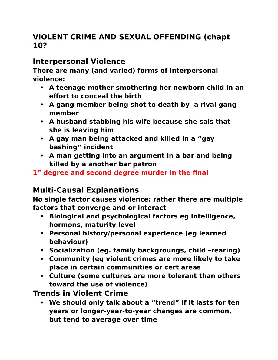 CRIM101 - Criminology Study Resource