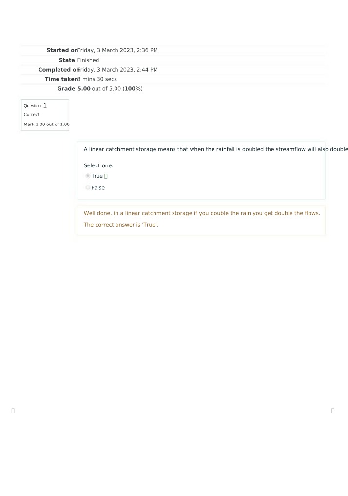 CVEN3501 Quiz 3 Exercises