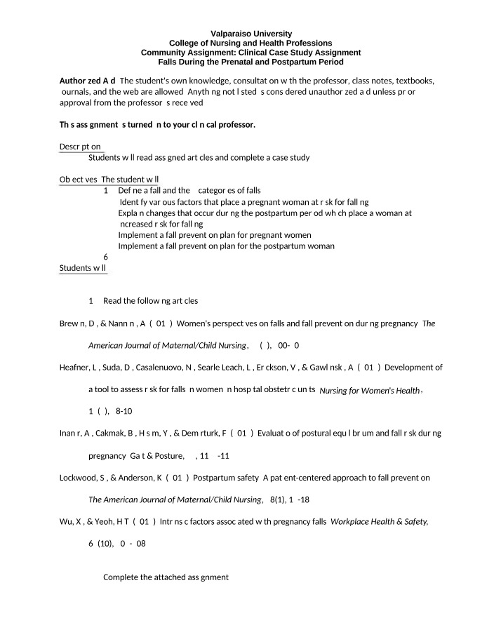 Postpartum Clinical Case Study