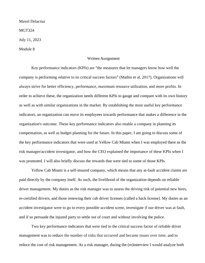MGT324 - Module 8