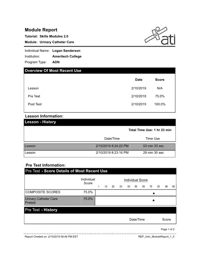 Module Report - Urinary Catheter Care