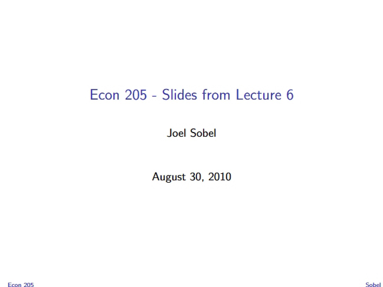 Advanced Math for Economists Notes