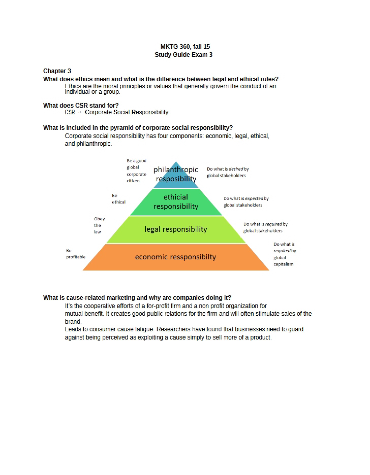 Exam Three Coverage