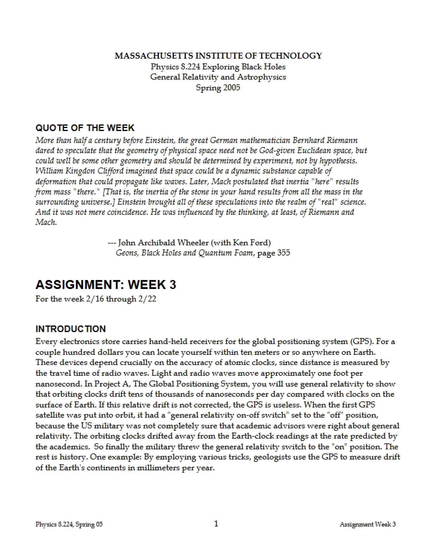 Second Assignment