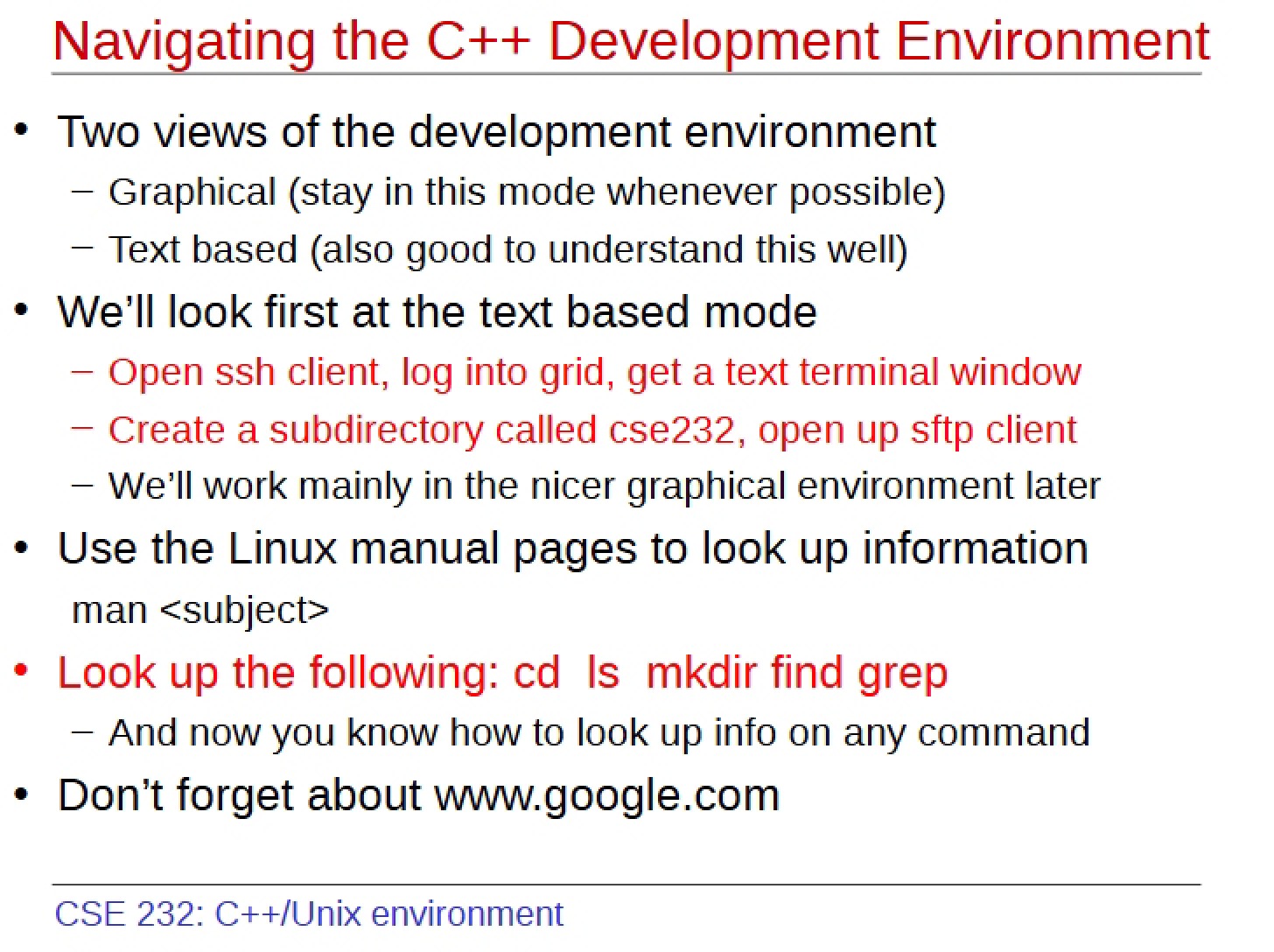 Development Environment for C++