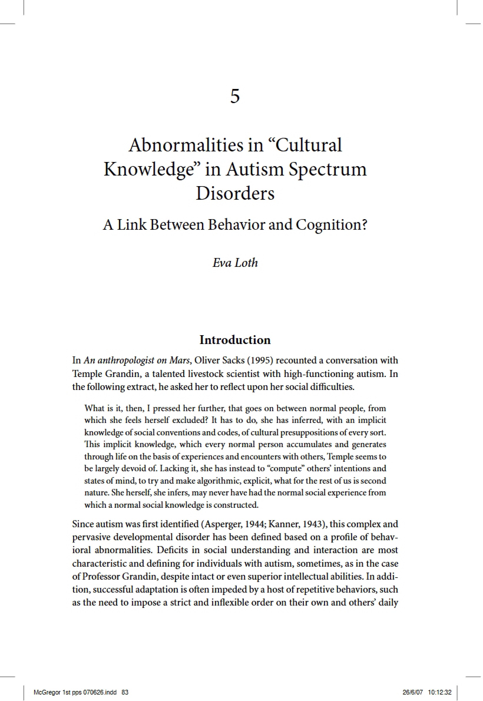 Cultural Knowledge Abnormalities