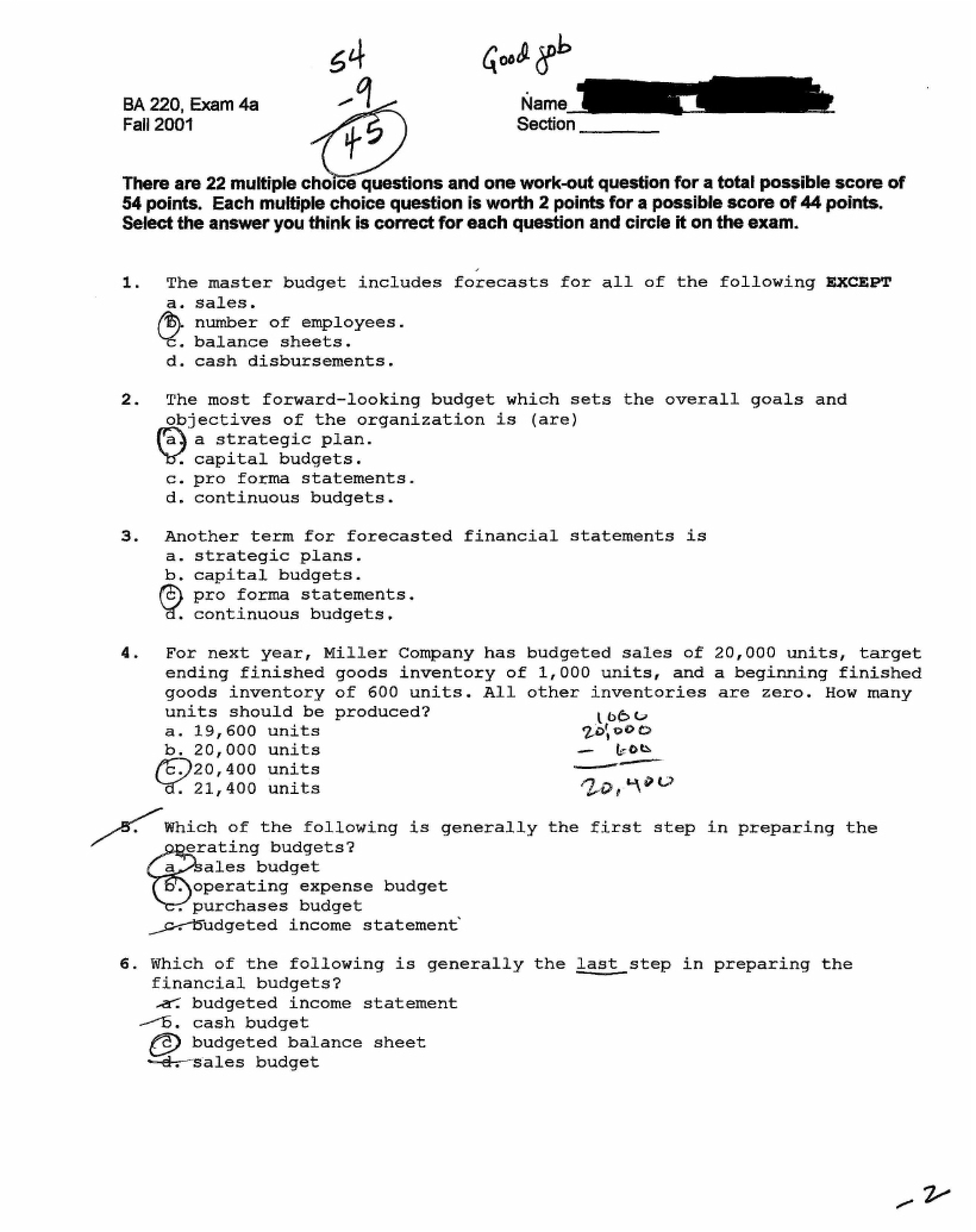 Fourth Exam