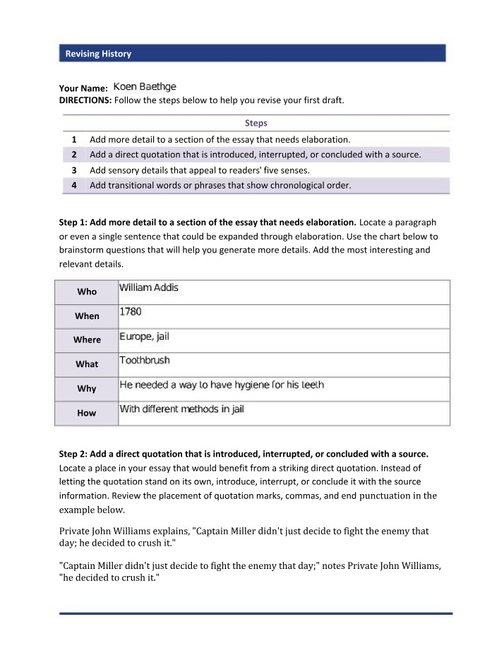 Techniques for Revising History to Engage and Enhance Your Essay
