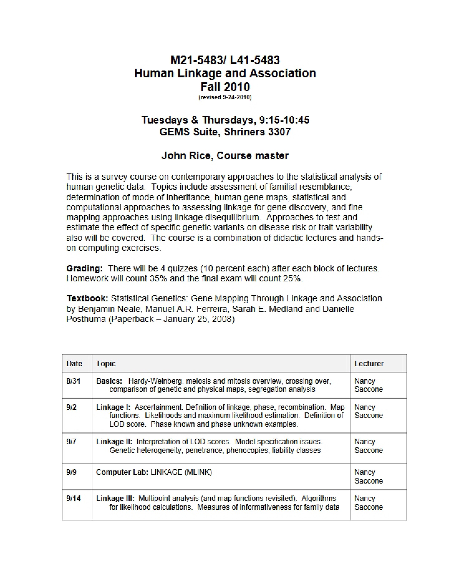 Academic Syllabus