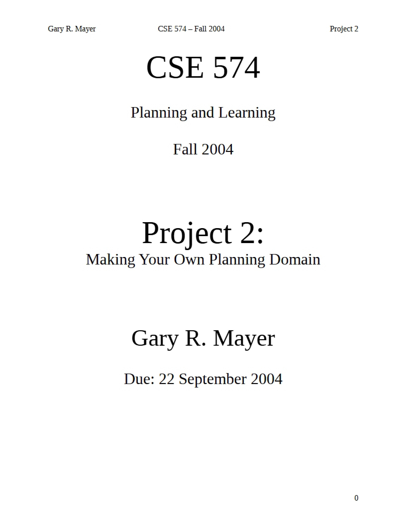 Creating Custom Planning Domains