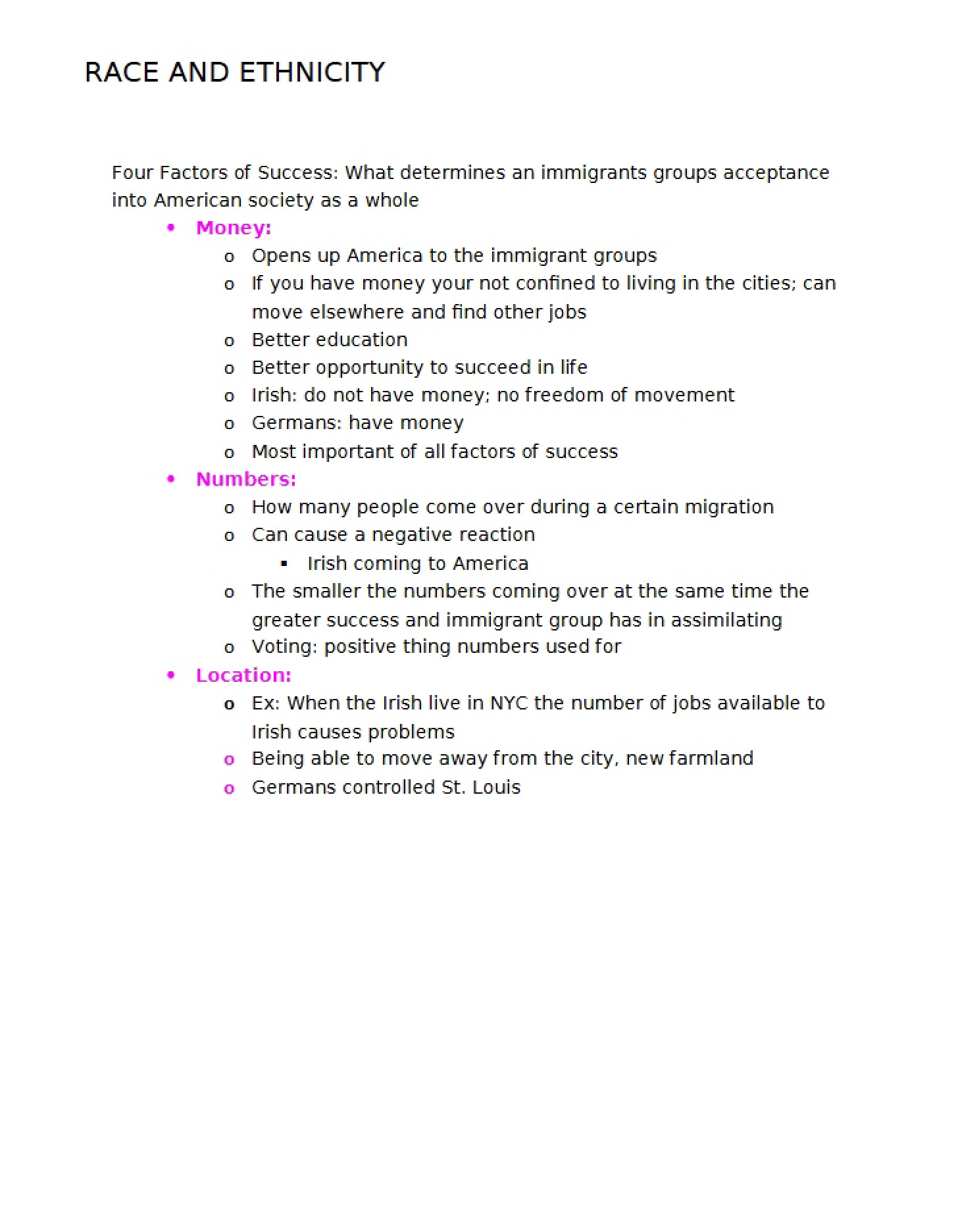 RACIAL AND ETHNIC ISSUES
