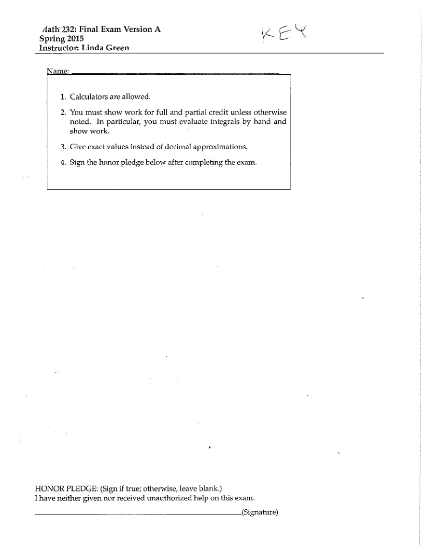Final Exam Paper