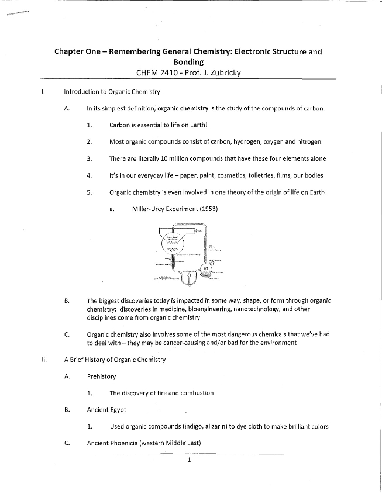 General Chemistry Review Bonding and Electronic Structure (Ch 1)