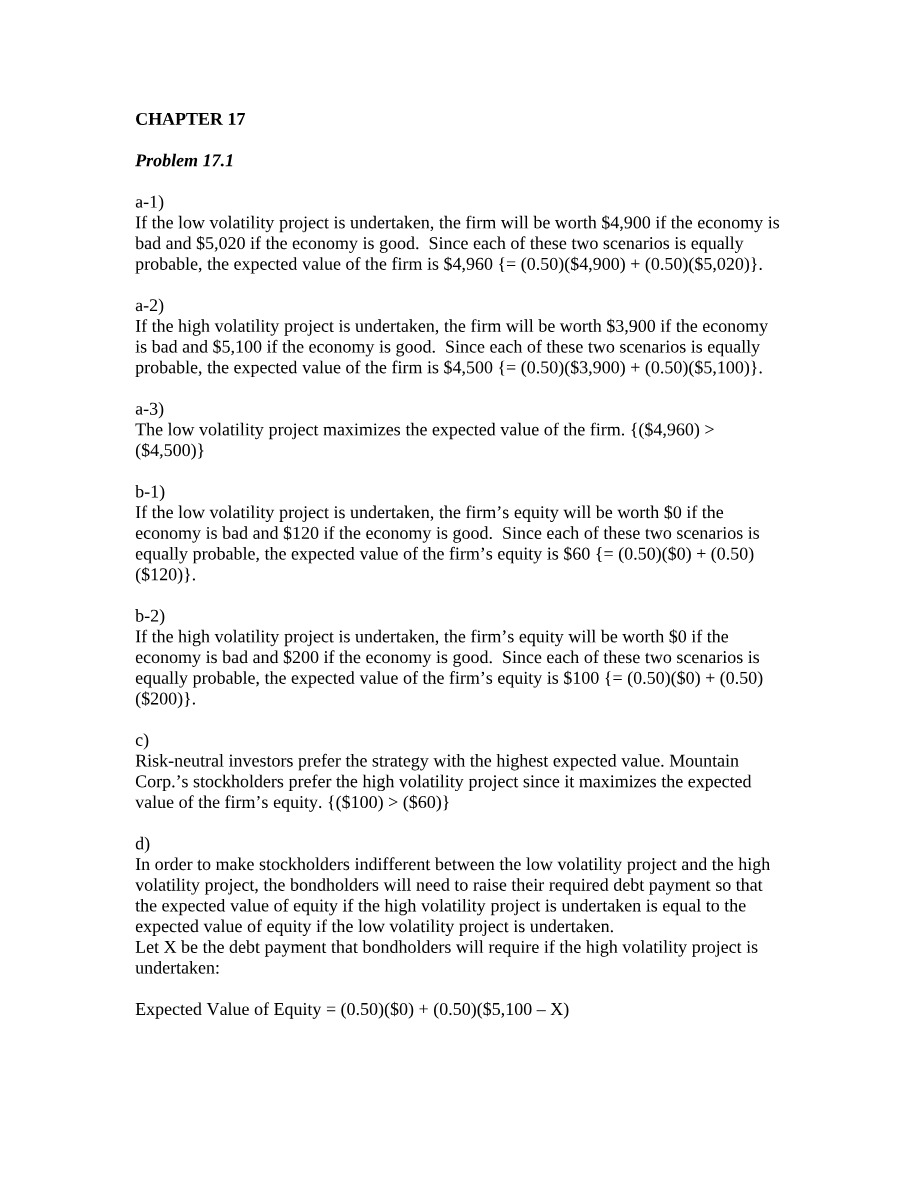 Solution to Chapter 17 Problem 17.1