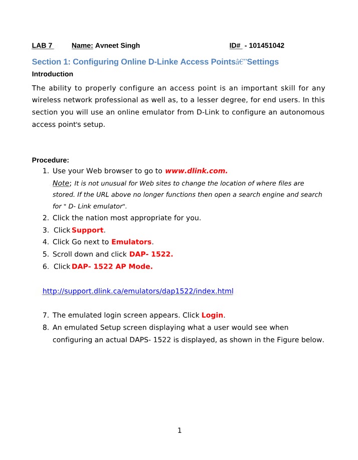 D-Link Access Point Configuration Guide