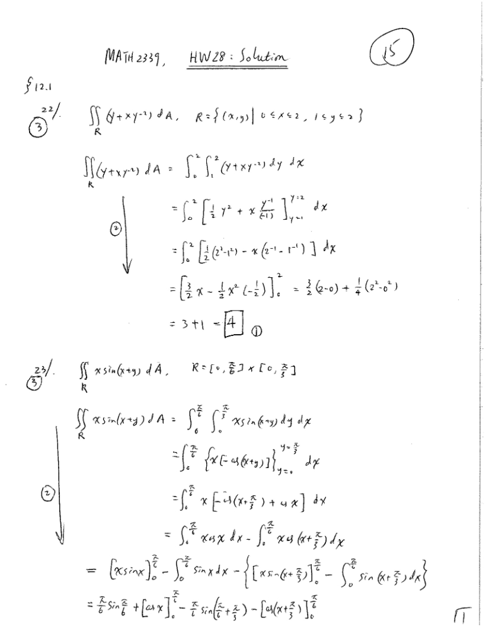 Homework 28 Solution (Part 1)