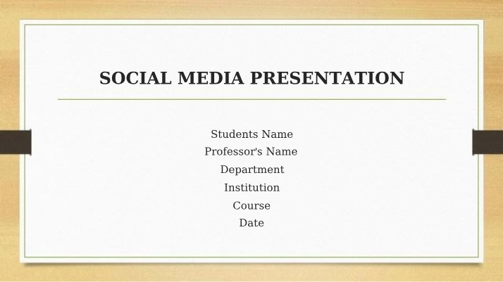 Presentation on Social Media