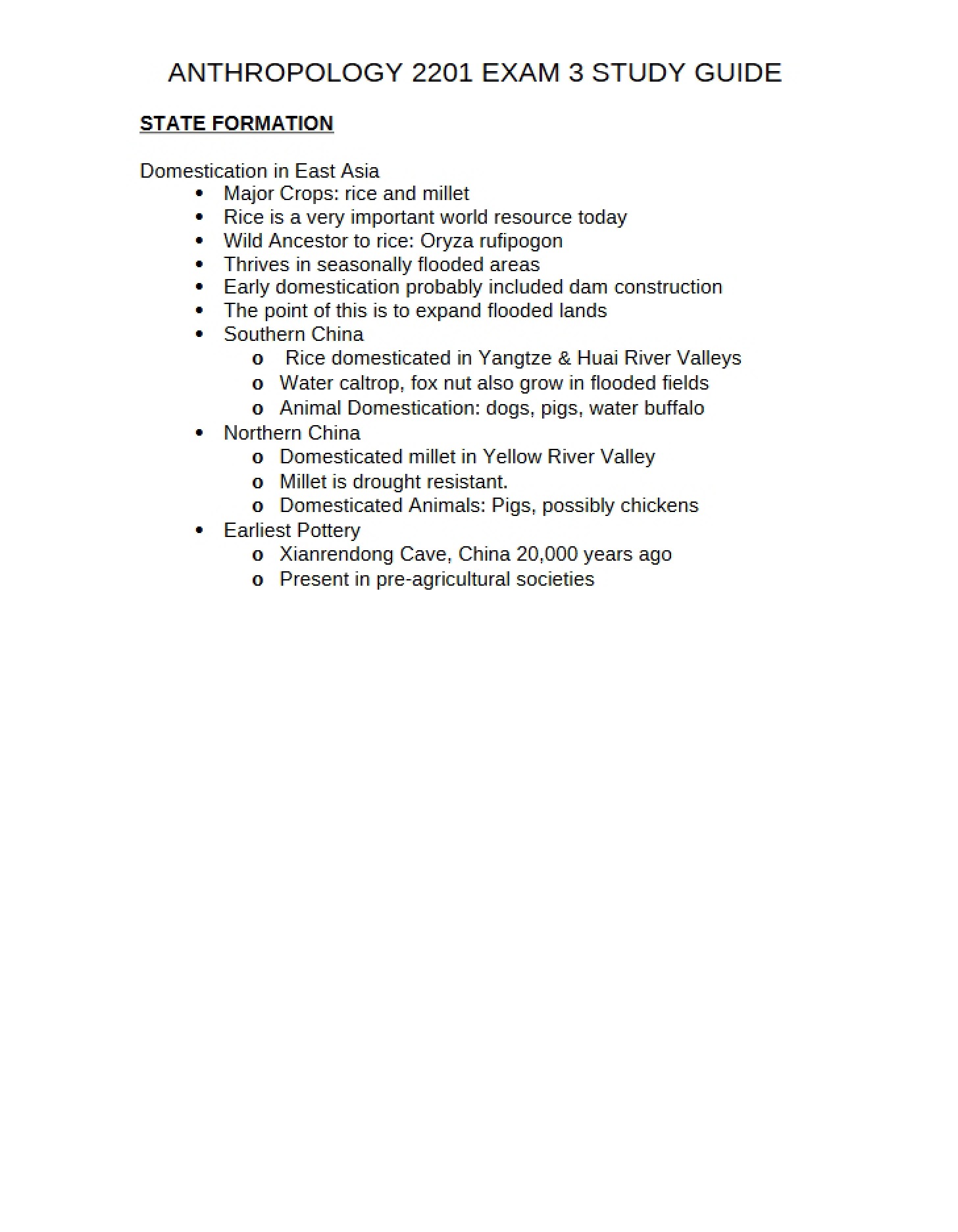 Exam 3 Study Aid