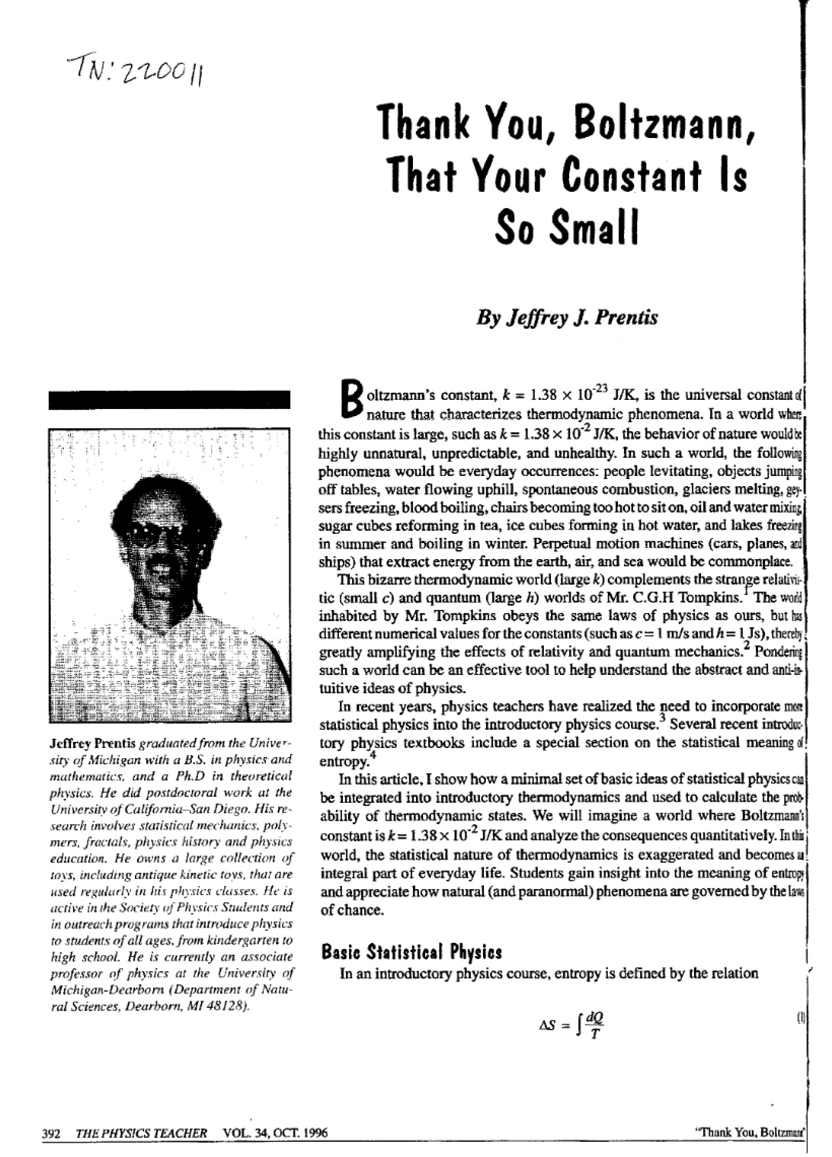 Boltzmann Prentiss Part 2