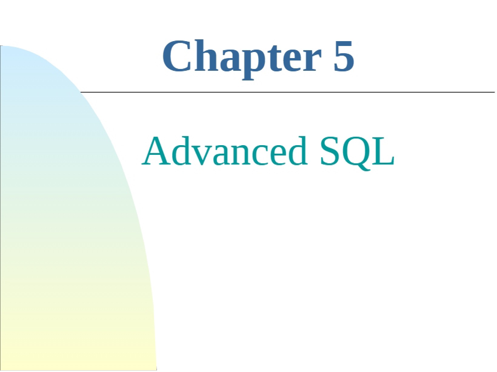SQL Advanced Concepts