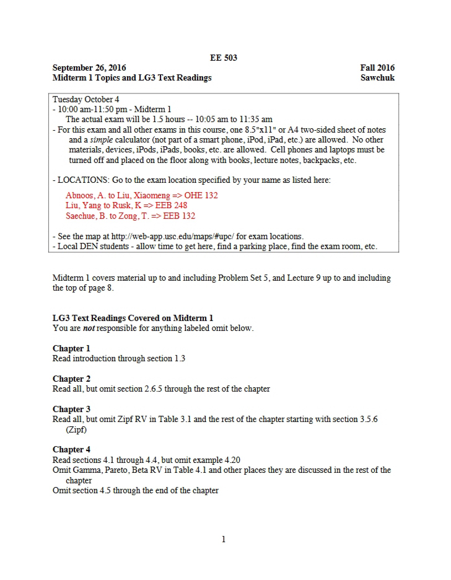 Topics for Midterm 1 (Fall 2016)