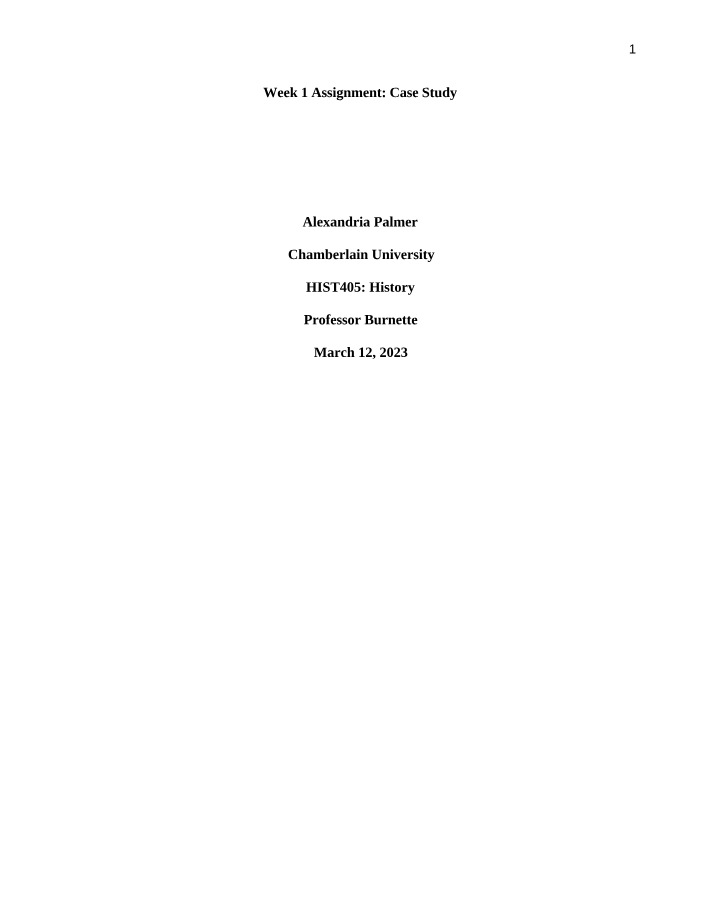 Case Study - Transition from Indentured Servitude to Slavery