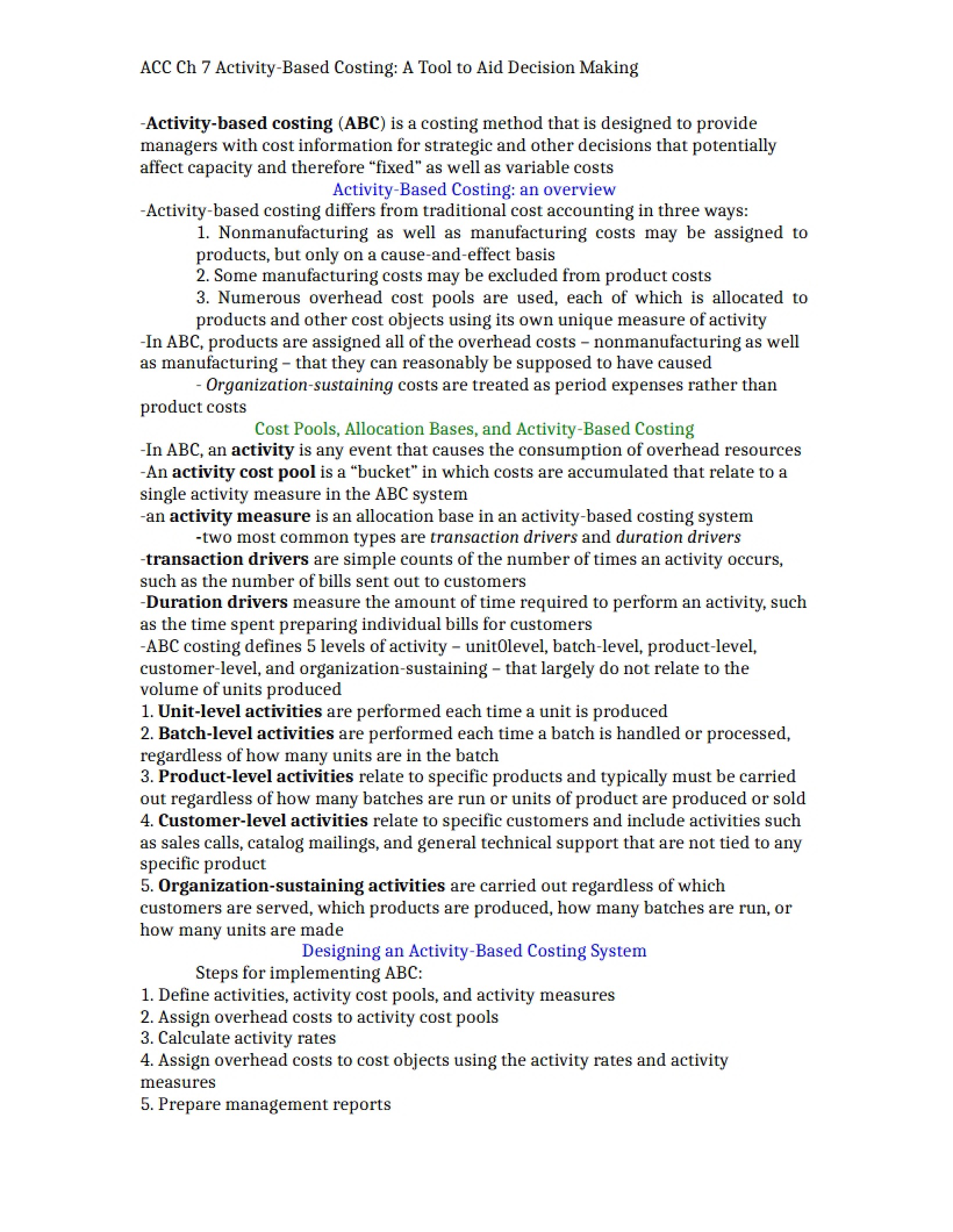 Accounting Notes Chapter 7