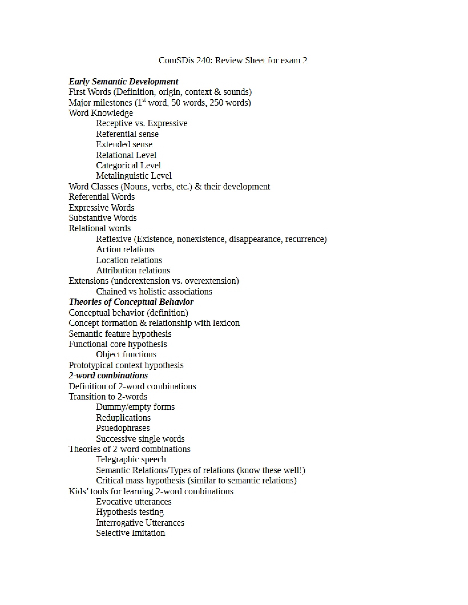 Sheet for Review
