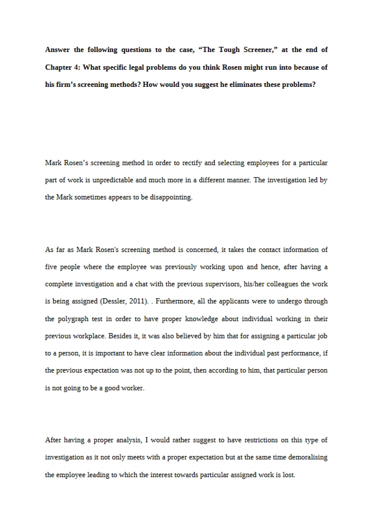 Human Resources Task