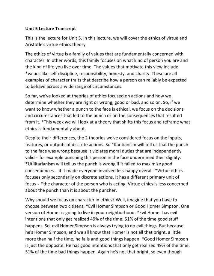 Lecture Transcript - Unit 5