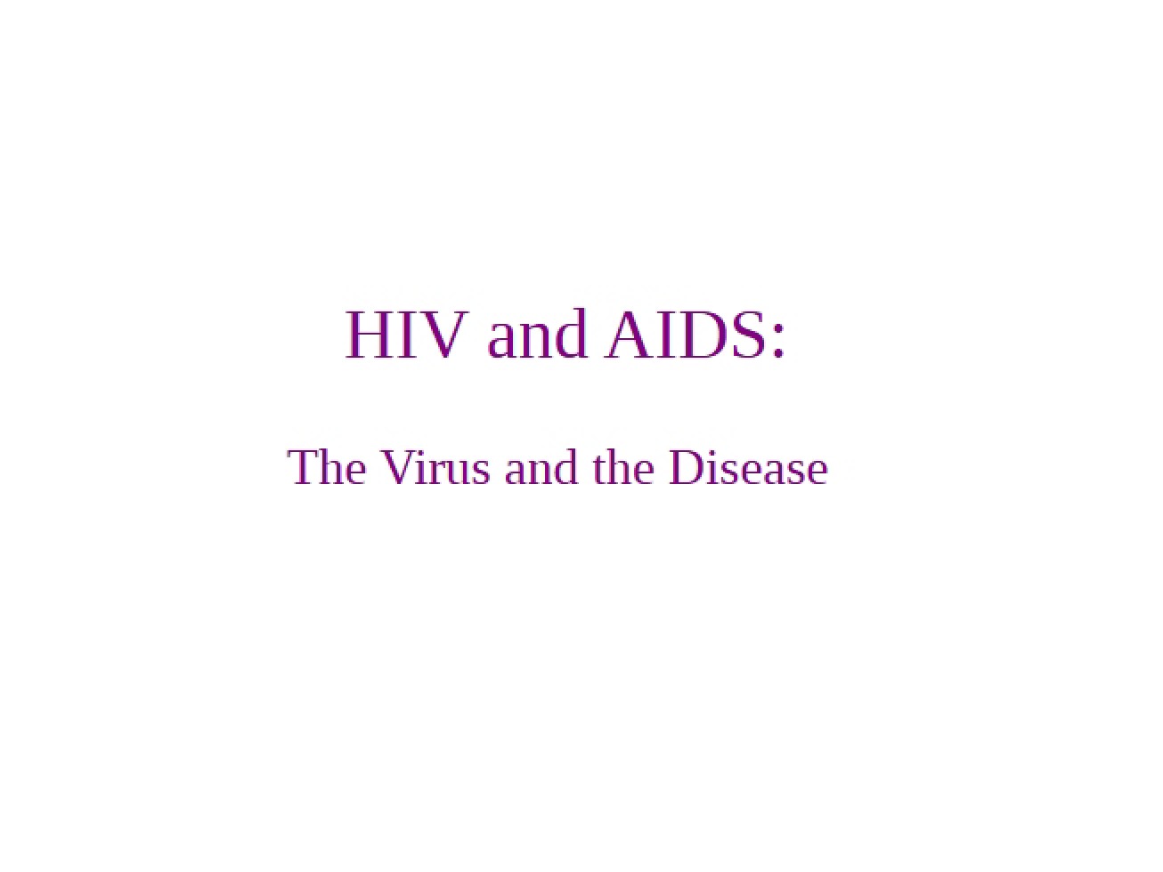 Disease and Virus Connection