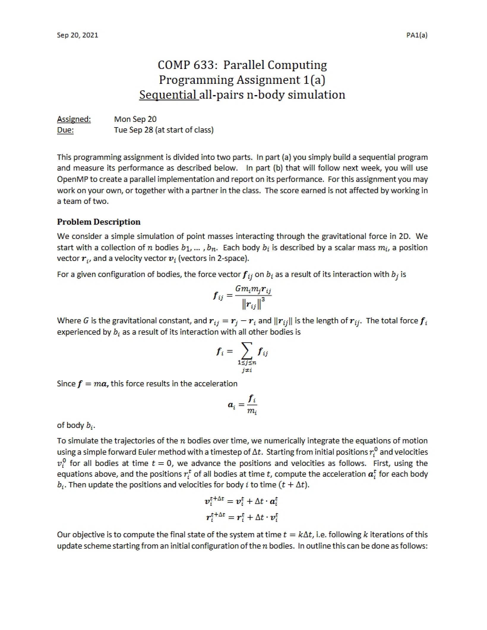 First Programming Assignment