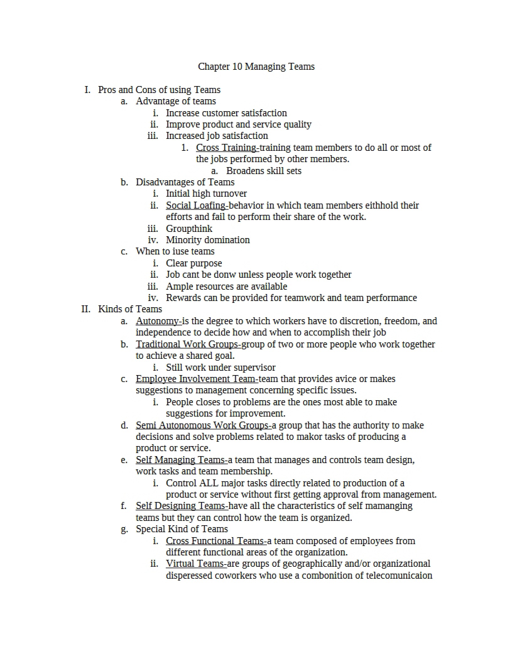 Managing Teams Chapter 10