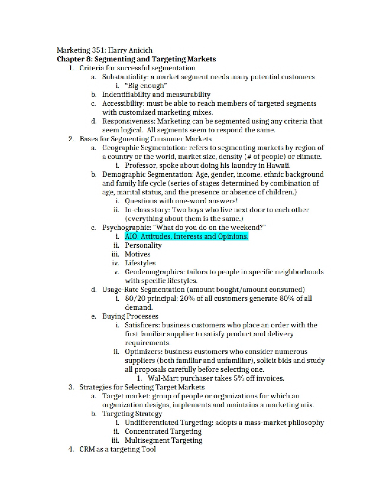 Segmenting and Targeting Markets Chapter 8