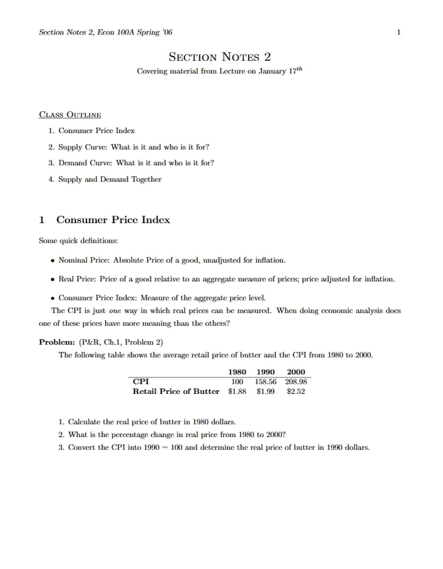 Notes for Section 2