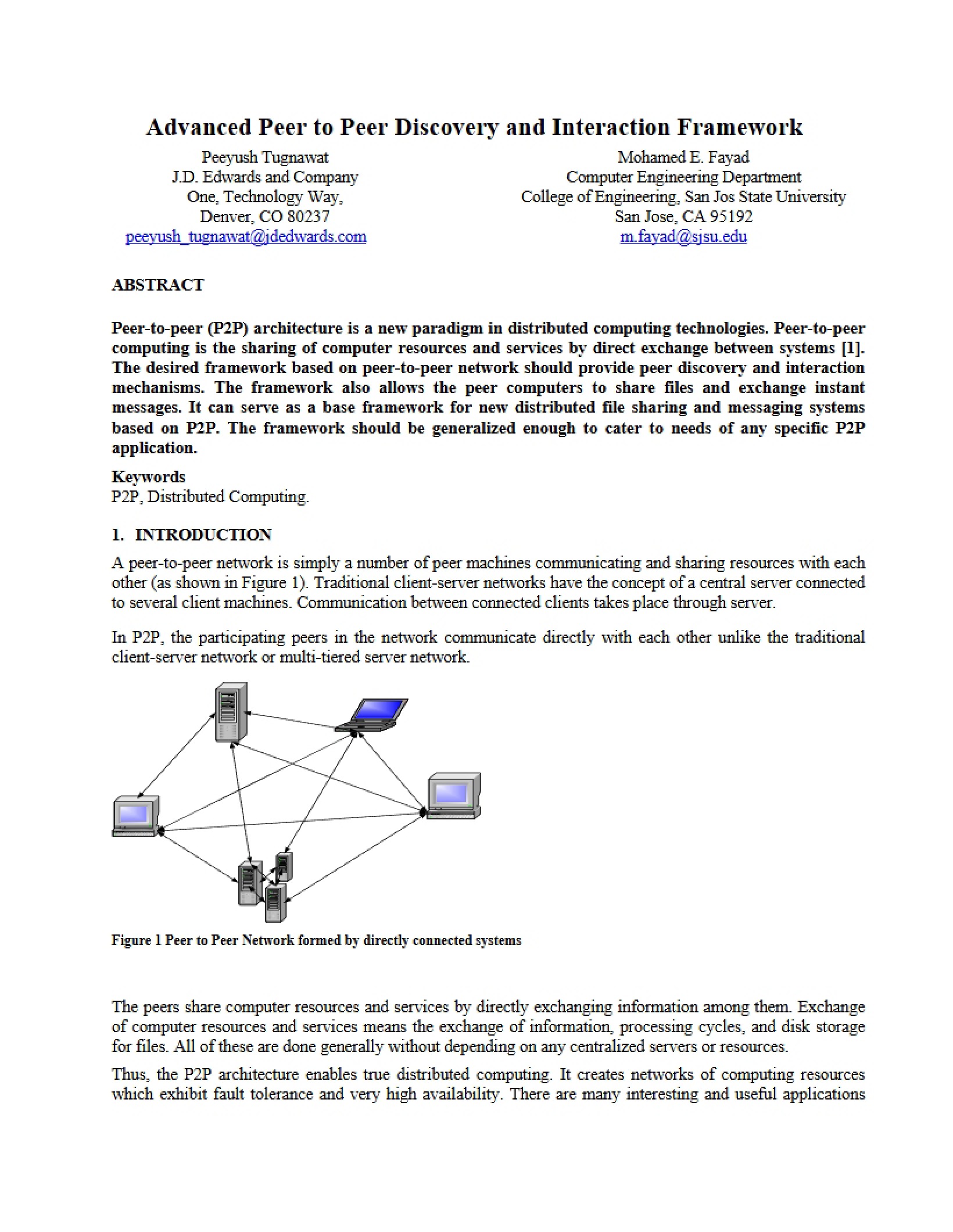 Framework for Advanced P2P Discovery and Interaction