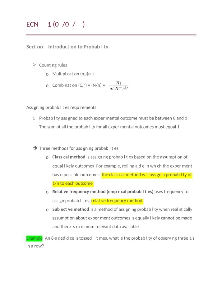 Probability - An Introduction