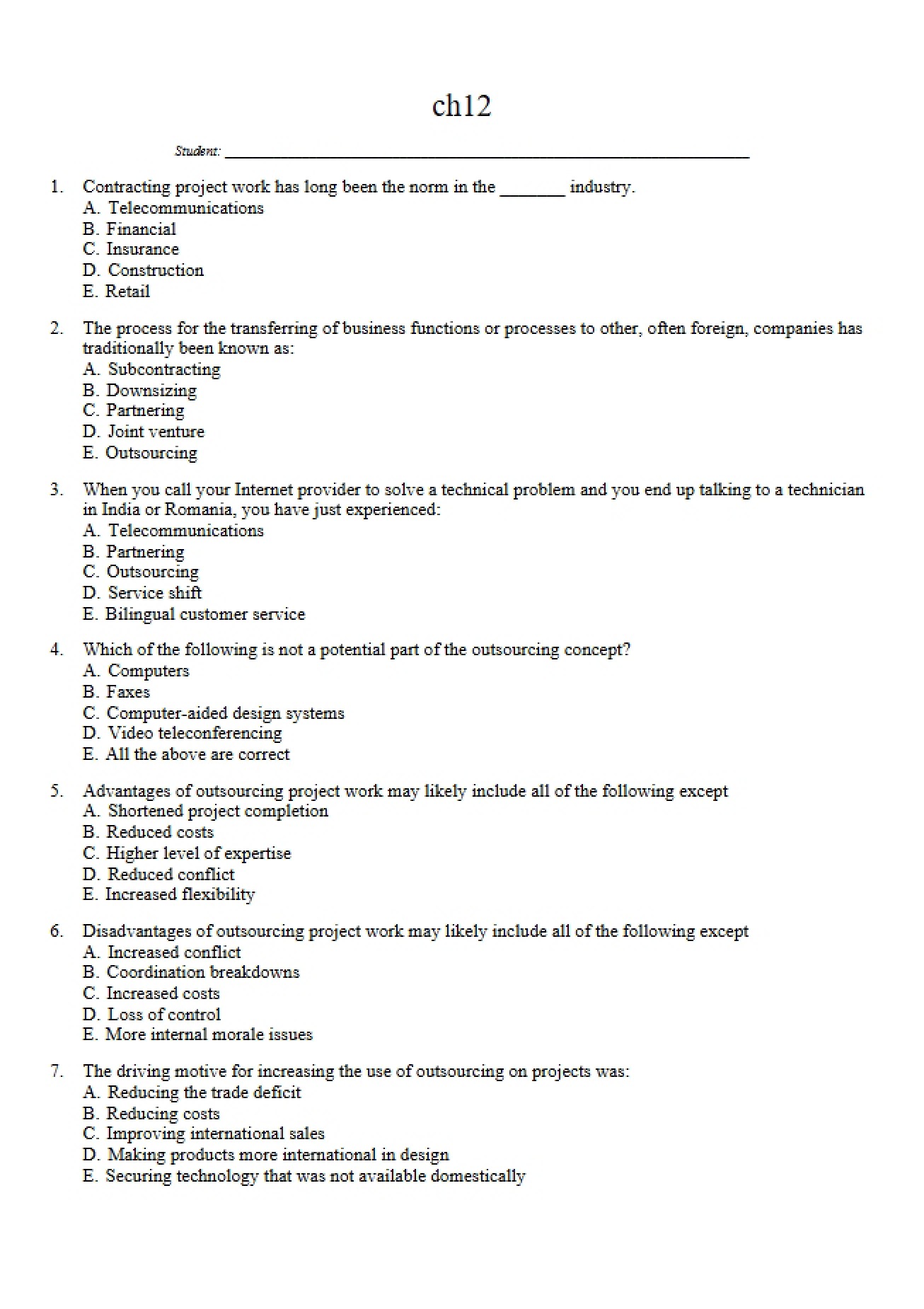 Mock Exam