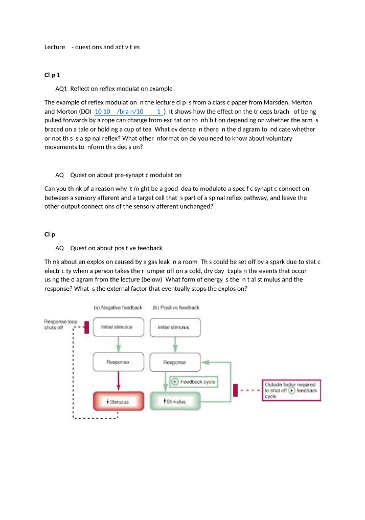 Lecture 3 Activities and Questions