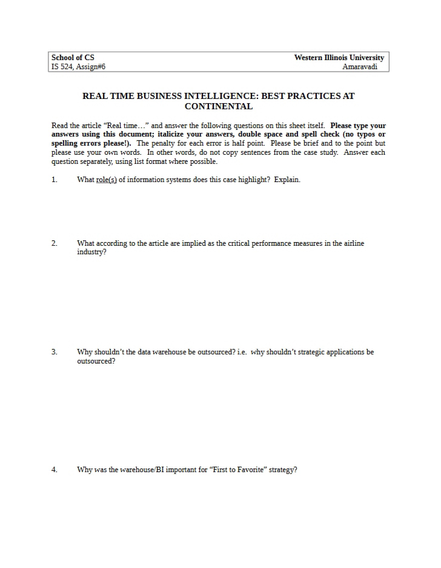 Course Assignment