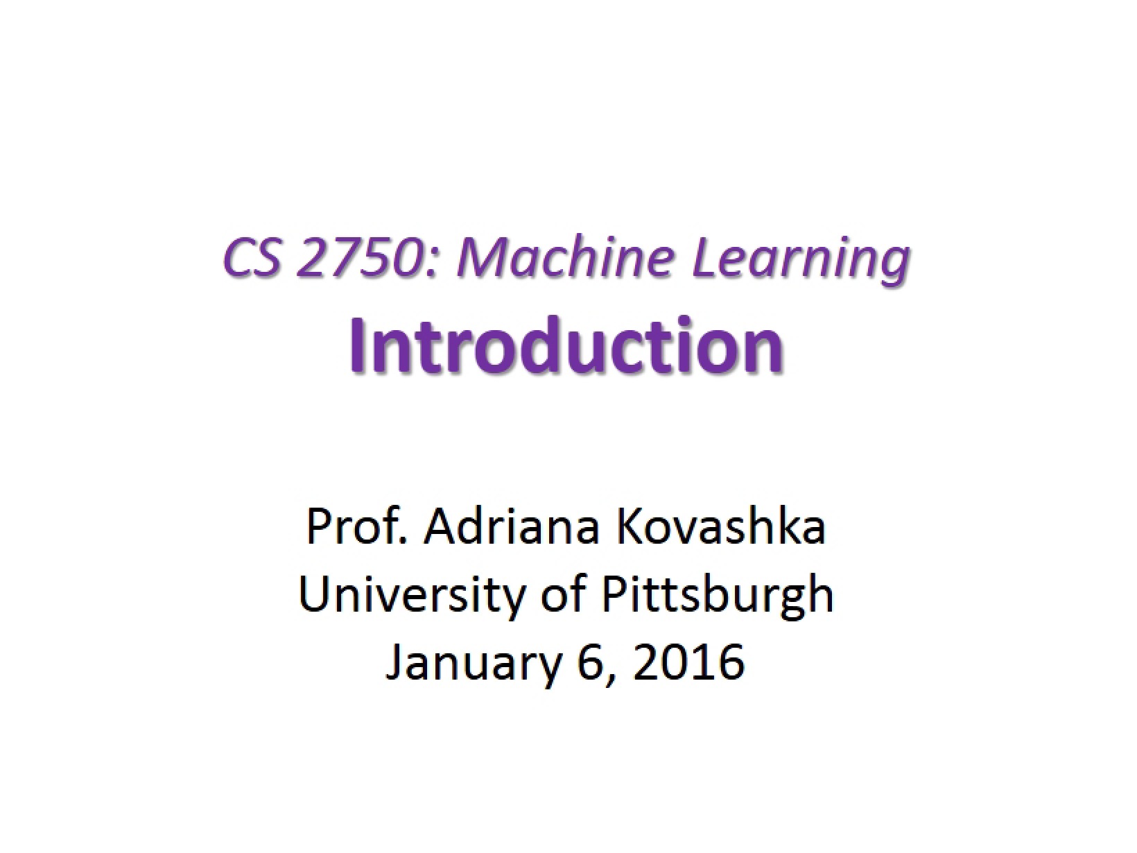 Machine Learning Principles