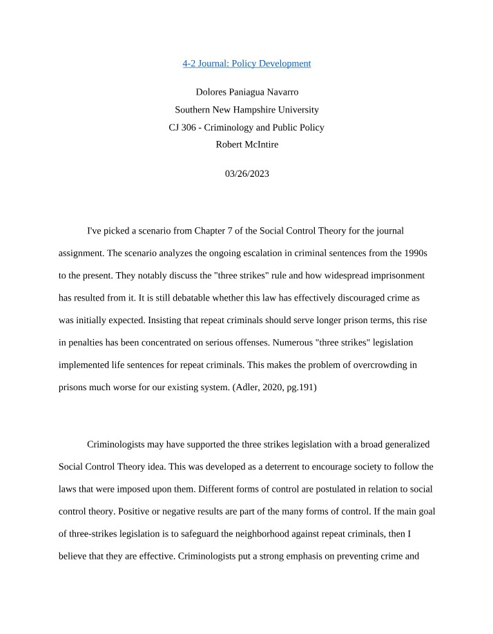 Journal for Module 4