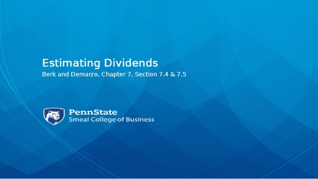 Methods for Estimating Stock Dividends
